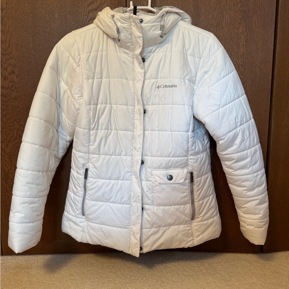 Columbia White Puffer Jacket